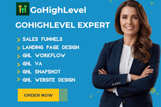 setup gohigh level automation ghl workflow ghl snapshot ghl VA ghl chatbot