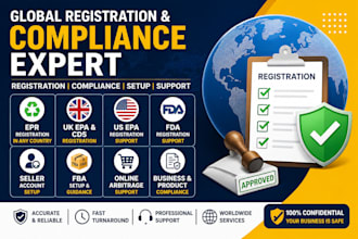 handle epr, epa, cds registration in UK, US, eu, amazon sellers account setup