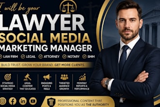 be your lawyer law firm legal attorney social media marketing manager notary smm