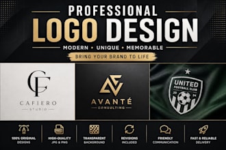 design a professional modern logo for your business