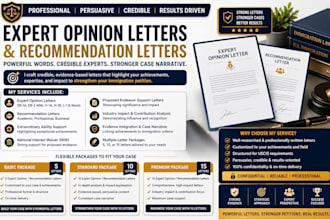 create a credible expert opinion letter that strengthens your case narrative