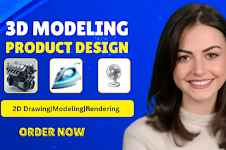 do 3d cad product design, 3d product modeling and rendering in solidworks
