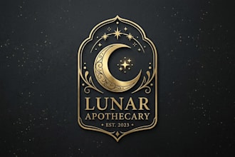 design a premium moon logo for your brand