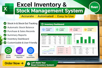 create a customized excel inventory and stock management system