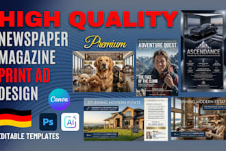 design print ad magazine newspaper ads magazine editorial book template in adobe