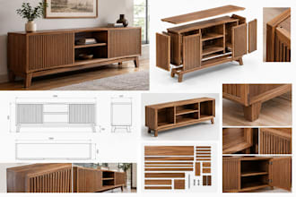 design custom DIY woodworking plans, furniture with cut lists and 3d drawings