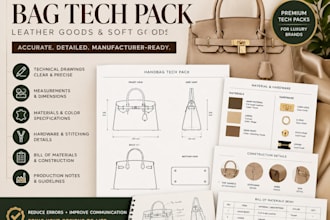 create leather goods tech packs for manufacturers belts gulf jacket