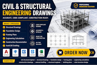 design civil and structural engineering drawings for residential projects