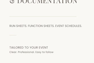 create professional event planning documents