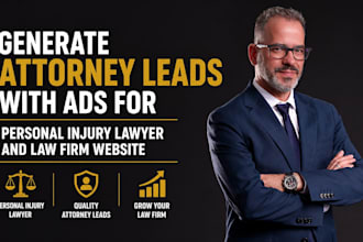 generate attorney leads with ads for personal injury lawyer and law firm website