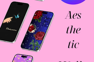 make the aesthetic wallpaper for phone and laptop