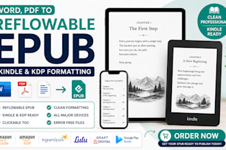 convert pdf manuscript to epub, ingramspark ebook upload, format kdp paperback