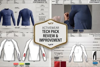 fix and improve your activewear tech pack for manufacturing