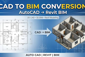 do cad to bim conversion and create a professional revit model