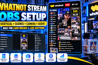 configure obs studio for whatnot vertical streaming