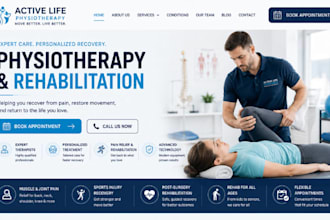 design wix physiotherapy clinic website medical healthcare clinic website