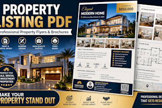 design property listing flyer real estate pdf brochure property marketing flyer