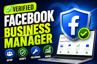 set up and fix facebook business manager ads account or verified bm