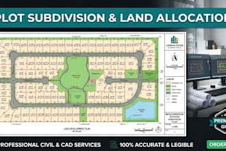 prepare real estate plot subdivision plan, land allocation analysis