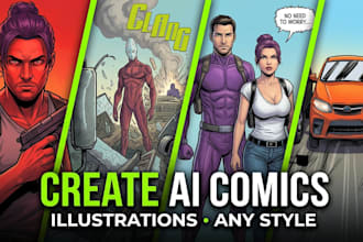 create ai manga and comic book illustrations and art