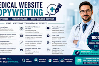 write professional SEO medical website copywriting for doctors and healthcare bu