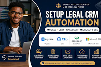 setup legal crm automation mycase clio casepeer microsoft 365