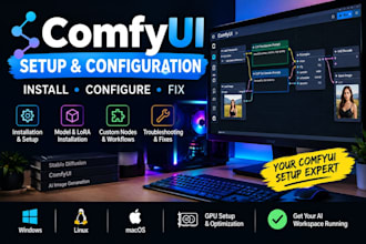 install and set up comfyui with custom ai workflows