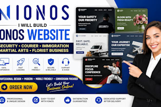 build ionos security courier immigration martial arts florist business website
