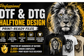 halftone halftone dtf dtg artwork