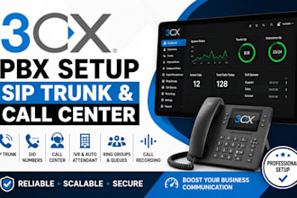 setup scx pbx sip trunk did number ivr outbound and inbound call center