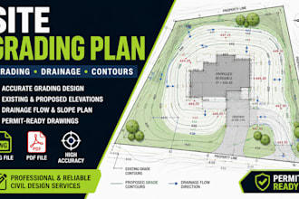 create a professional site grading plan and design drainage plan