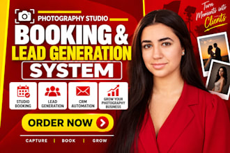 build photography studio lead generation funnel automations, appointment booking
