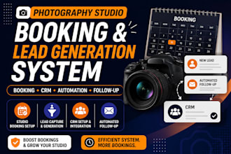 build photography studio lead generation funnel automations, appointment booking
