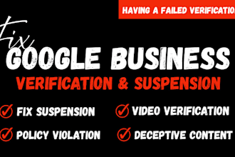 fix gmb deceptive content suspension google business reinstate denied appeal