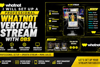 set up a professional whatnot vertical stream with obs