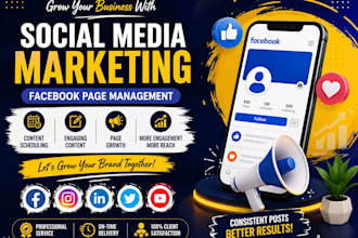 do social media marketing, facebook page management and posting