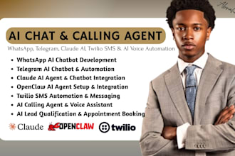 openclaw whatsapp ai telegram chatbot claude chatbot twilio sms ai calling agent