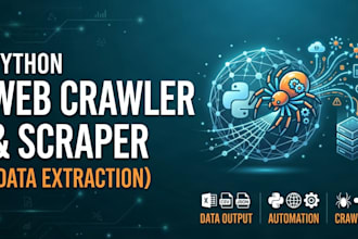 build a python web scraper or crawler for your data