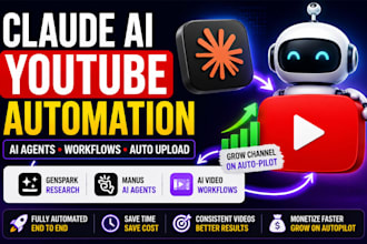 create claude ai youtube automation with genspark manus ai video workflows