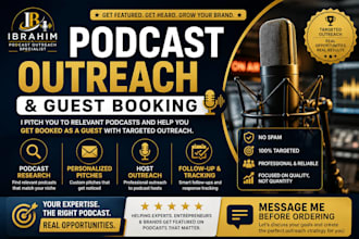 pitch you to podcasts and book you as a guest with outreach