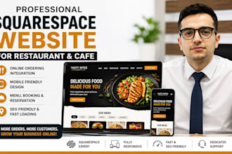 design squarespace restaurant website food cafe site with online ordering system