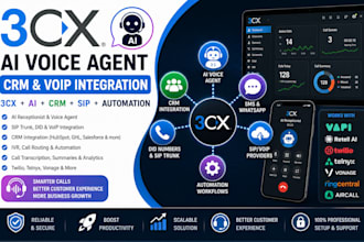 integrate 3cx ai voice agent CRM vapi sip twilio aircall voip call center