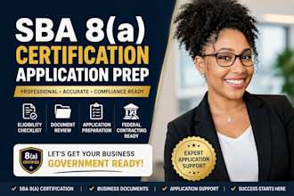 prepare sba 8a certification application and business documents