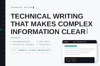 write technical documentation and user guides