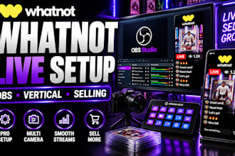 optimize whatnot obs setup for vertical live selling