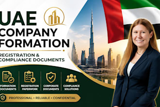 prepare uae company formation, registration and compliance documents