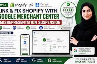 fix google merchant center suspension misrepresentation and shopping ads