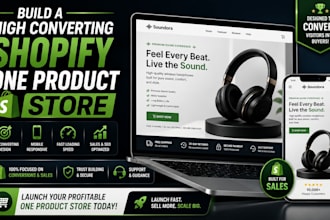 build a high converting shopify one product or single product store