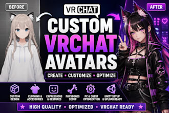create, customize and optimize a stunning vrchat avatar