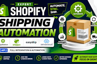 setup shopify shipping automation shipstation shippo easyship sendcloud api